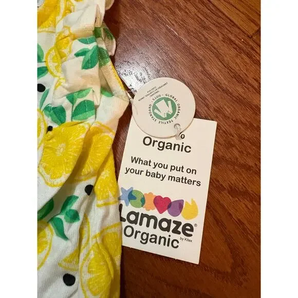 NEW Lamaze Organic Cotton Romper Lemon Baby 3 month - Picture 2 of 4